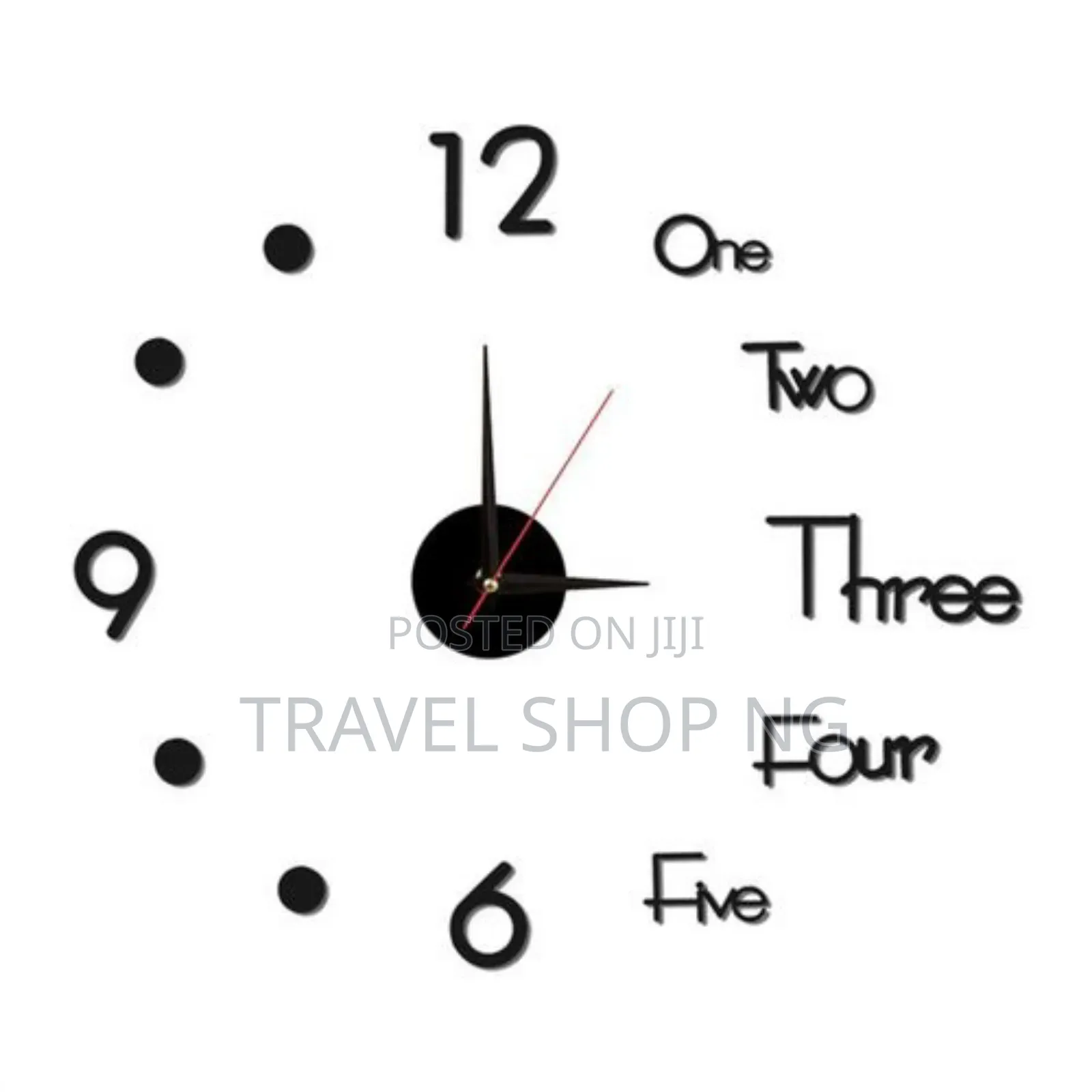 3d Mirror Number Digital Wall Clock Stickers