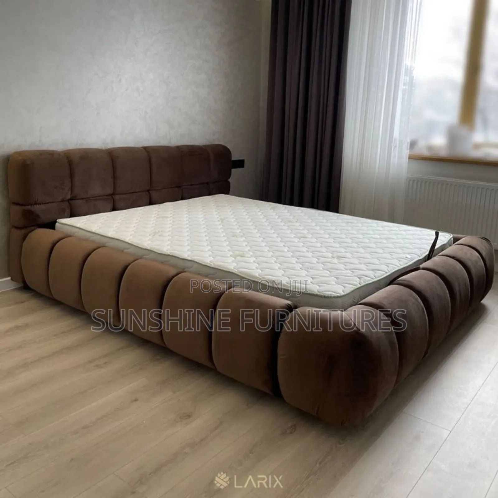 Brown Striped 6/6ft Bed