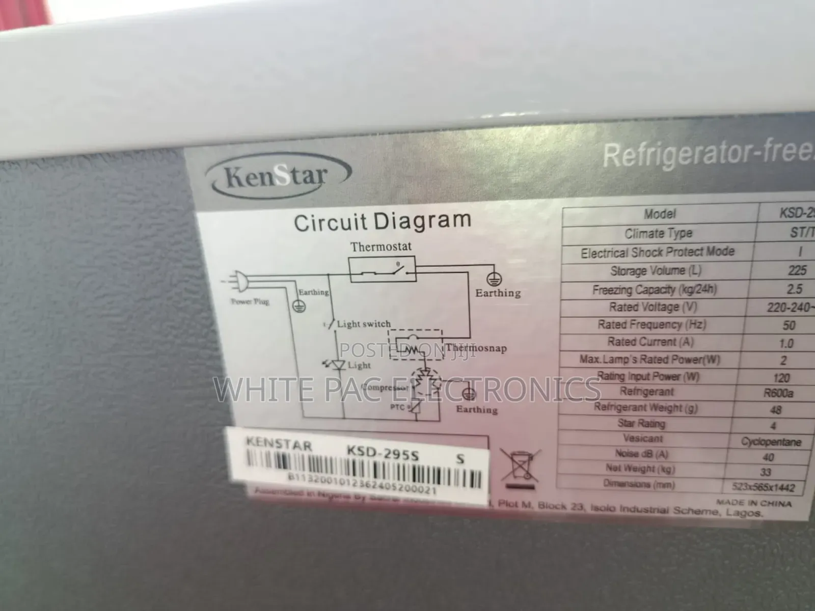 Brand New Kenstar Fridge / Freezer 265 L Energy Saving 2yrs