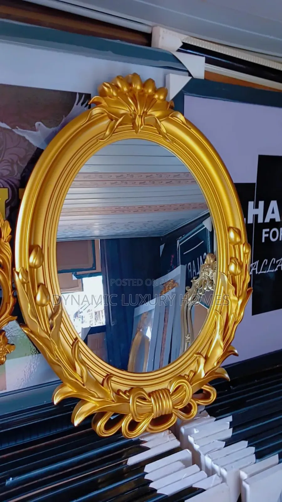Gold Frame Classic Wall Mounted Mirror