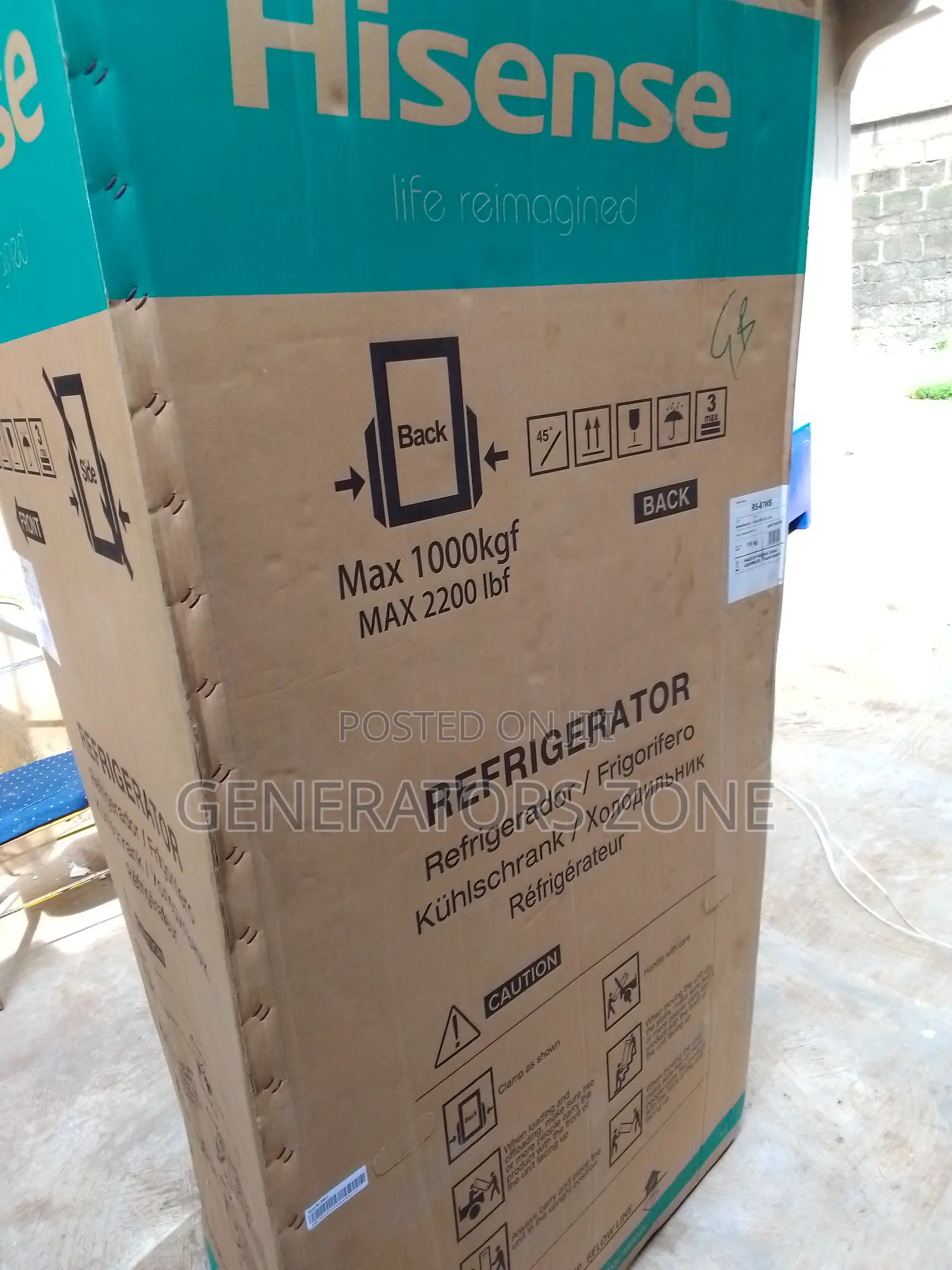 Hisense 87ws--634l Side by Side Refrigerator
