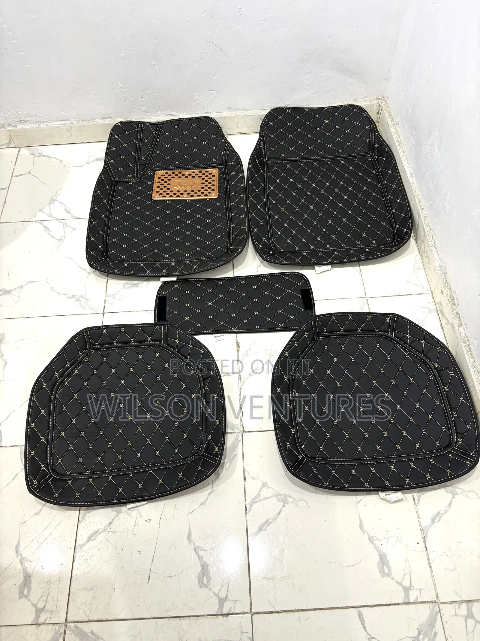High Quality Universal Tiles Leather Car Foot Mat