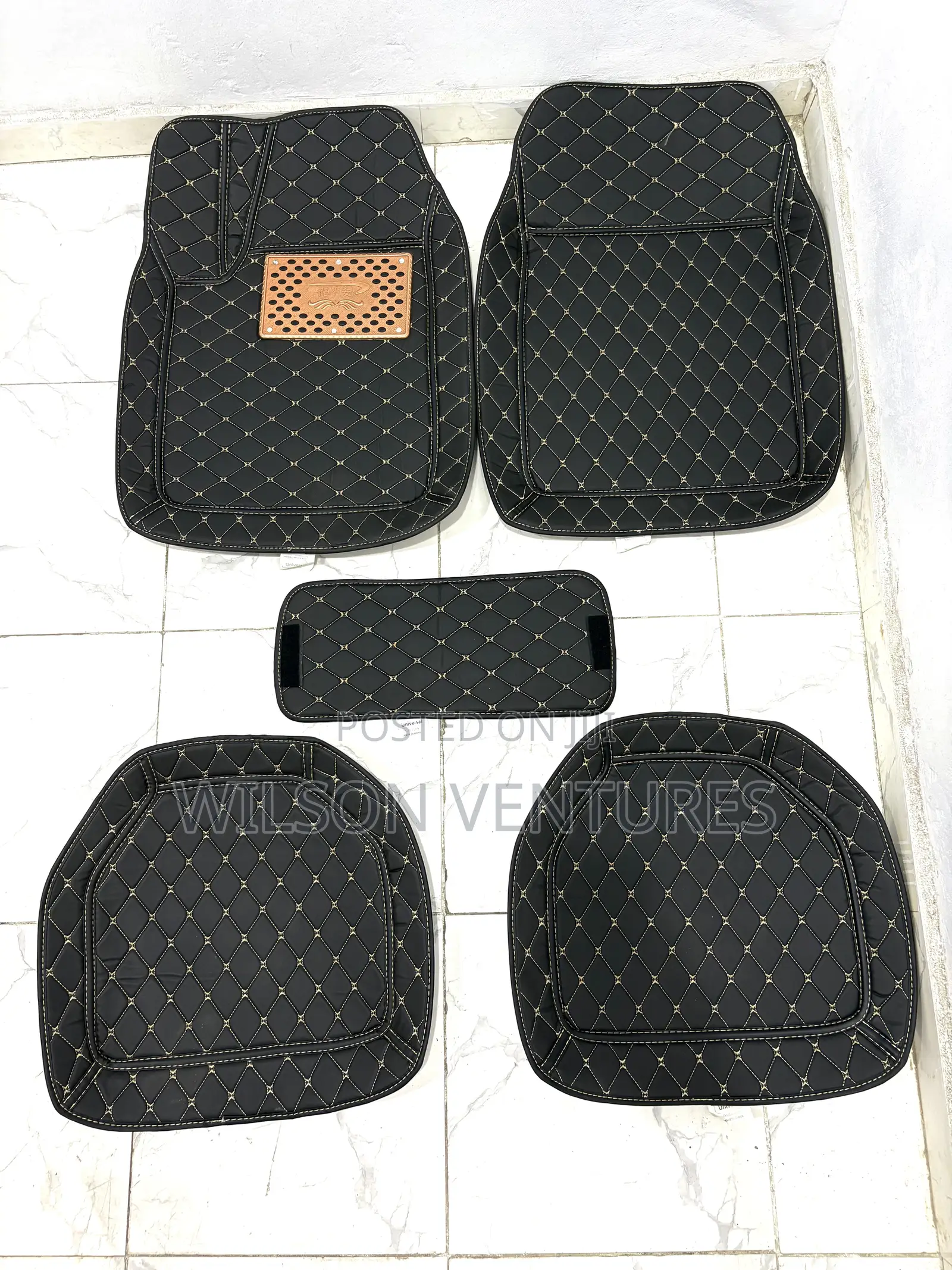 High Quality Universal Tiles Leather Car Foot Mat
