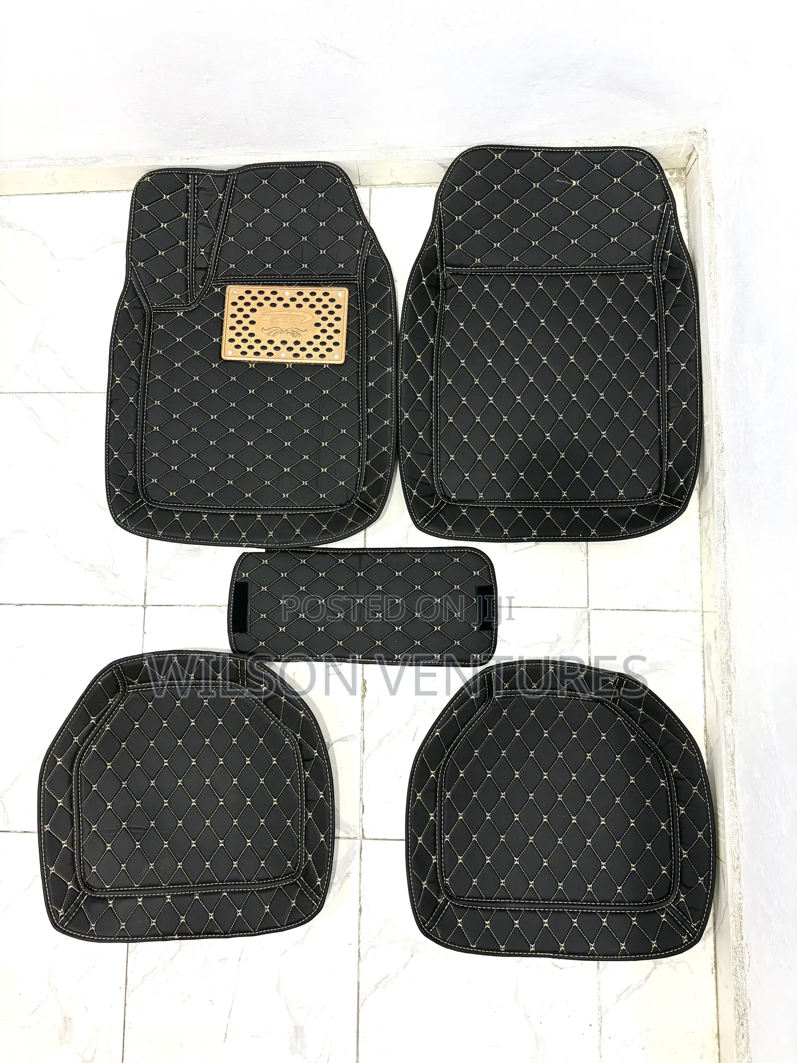 High Quality Universal Tiles Leather Car Foot Mat