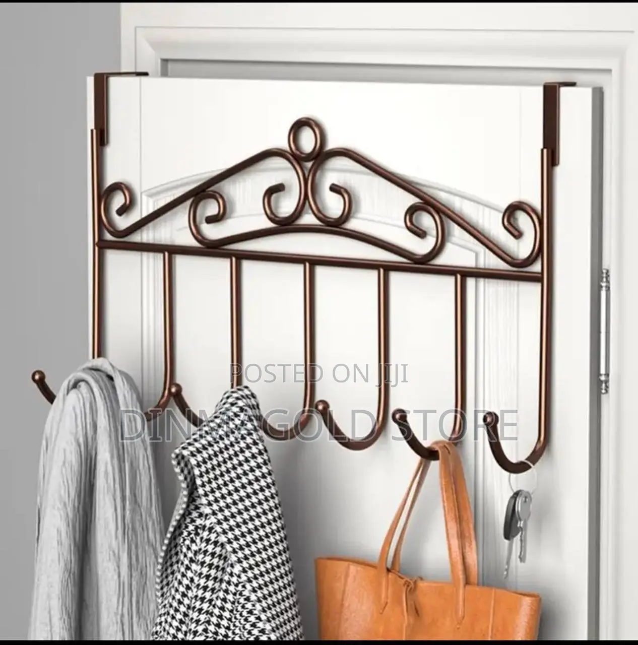 7 Hooks Iron Over the Door Hanger