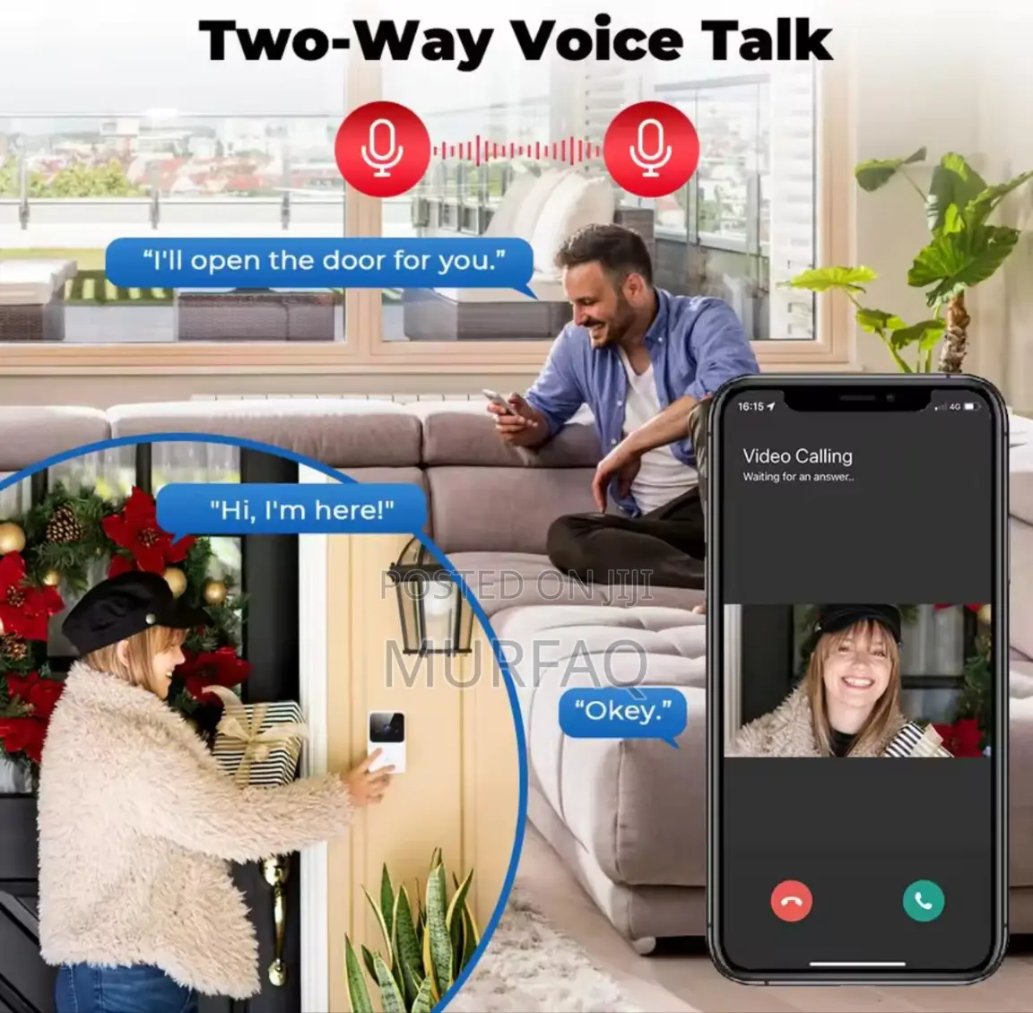 Tuya Smartlife Wifi Video Doorbell Smart Home Door Bell