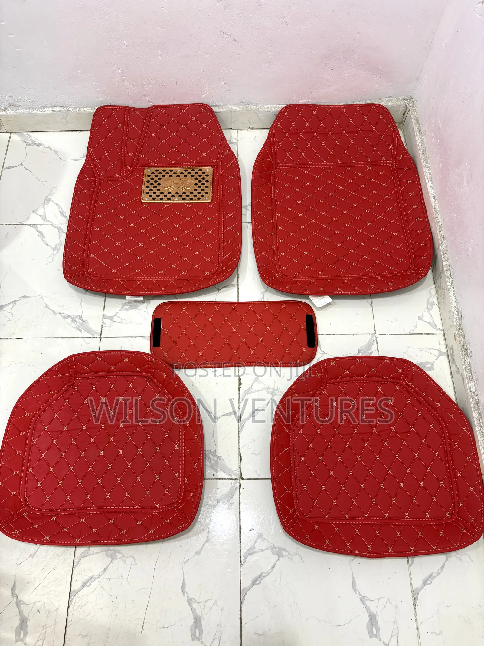 Red Color Universal Tiles Foot Mat for 5pc