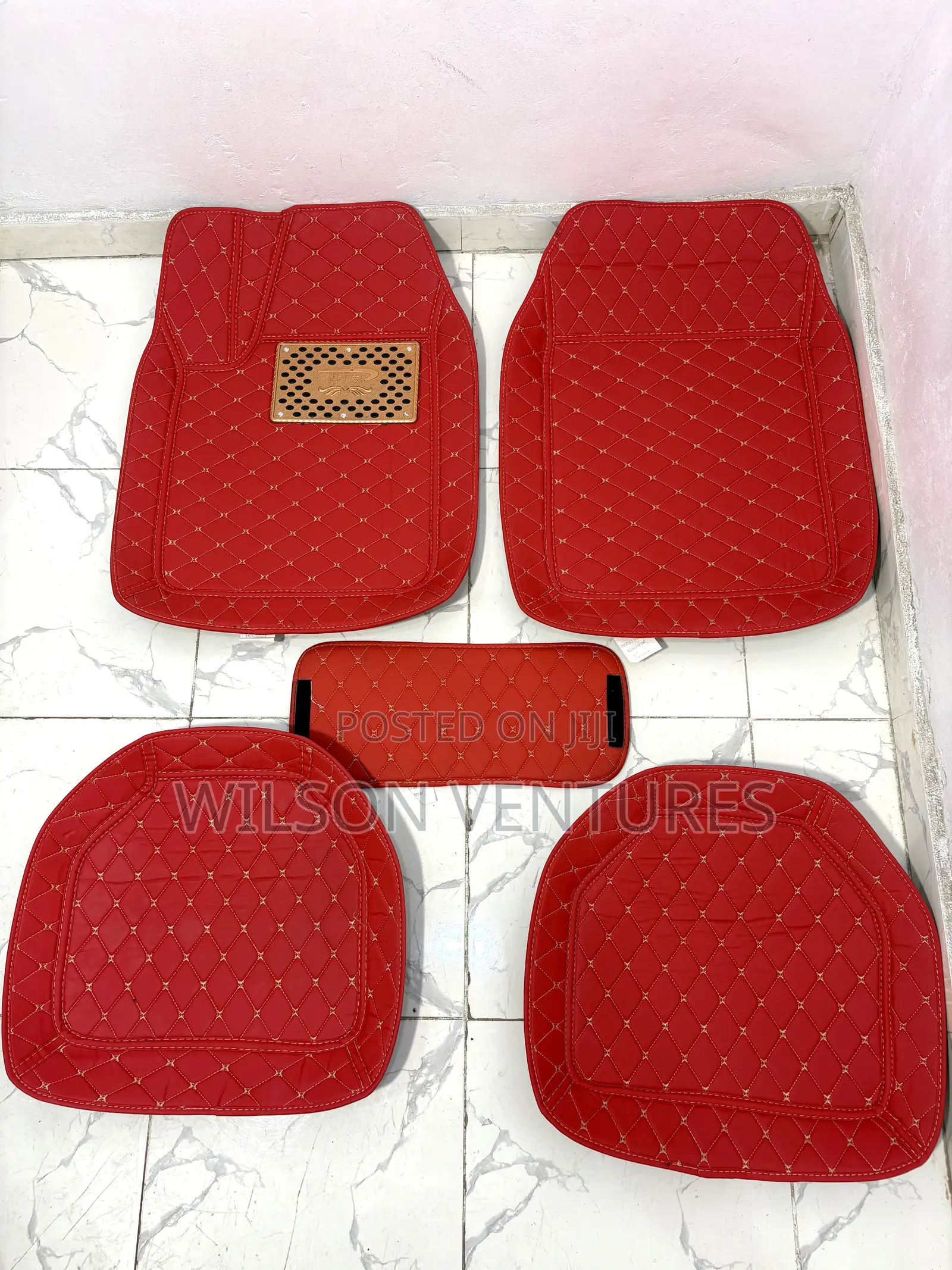 Red Color Universal Tiles Foot Mat for 5pc
