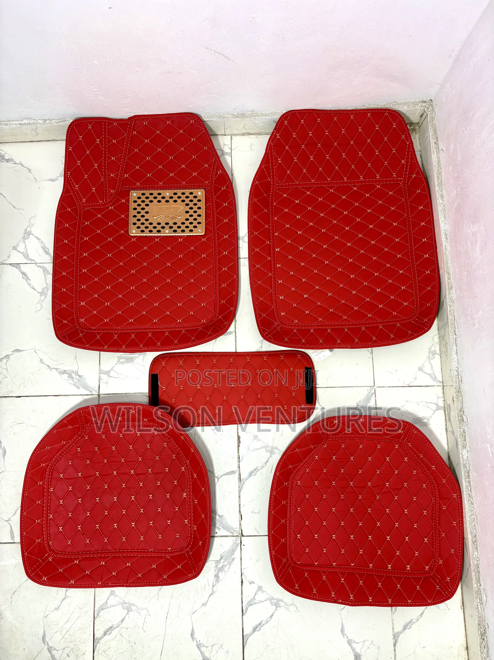Red Color Universal Tiles Foot Mat for 5pc