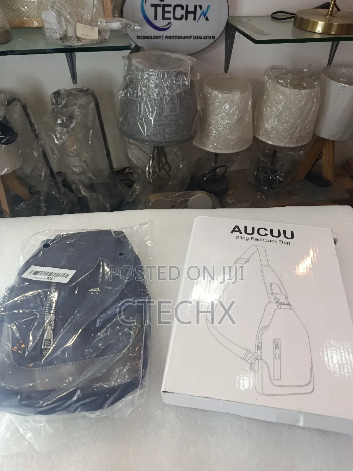 Aucuu Men's Chest Bag, Crossbody Bag With Usb Charging Port
