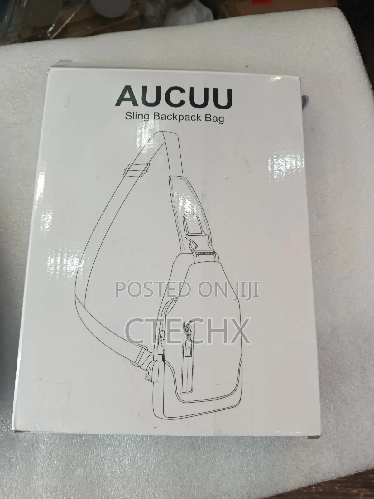 Aucuu Men's Chest Bag, Crossbody Bag With Usb Charging Port
