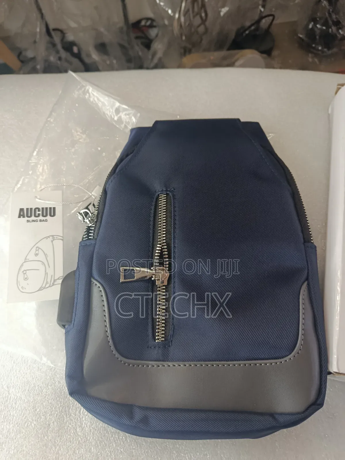 Aucuu Men's Chest Bag, Crossbody Bag With Usb Charging Port
