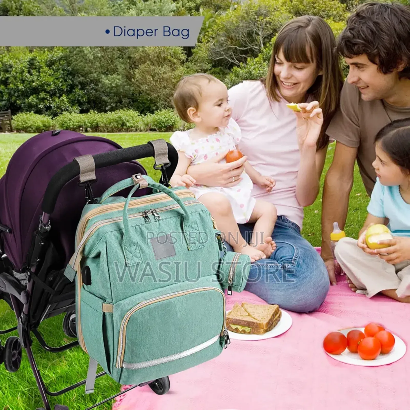 Baby Diaper Bag Backpack With Changing Station Pouches