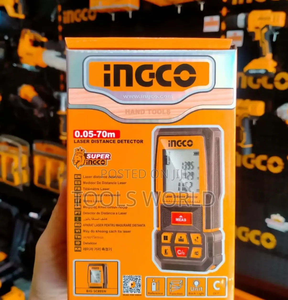 Ingco Hldd0708 70meter Laser Distance Detector Meter