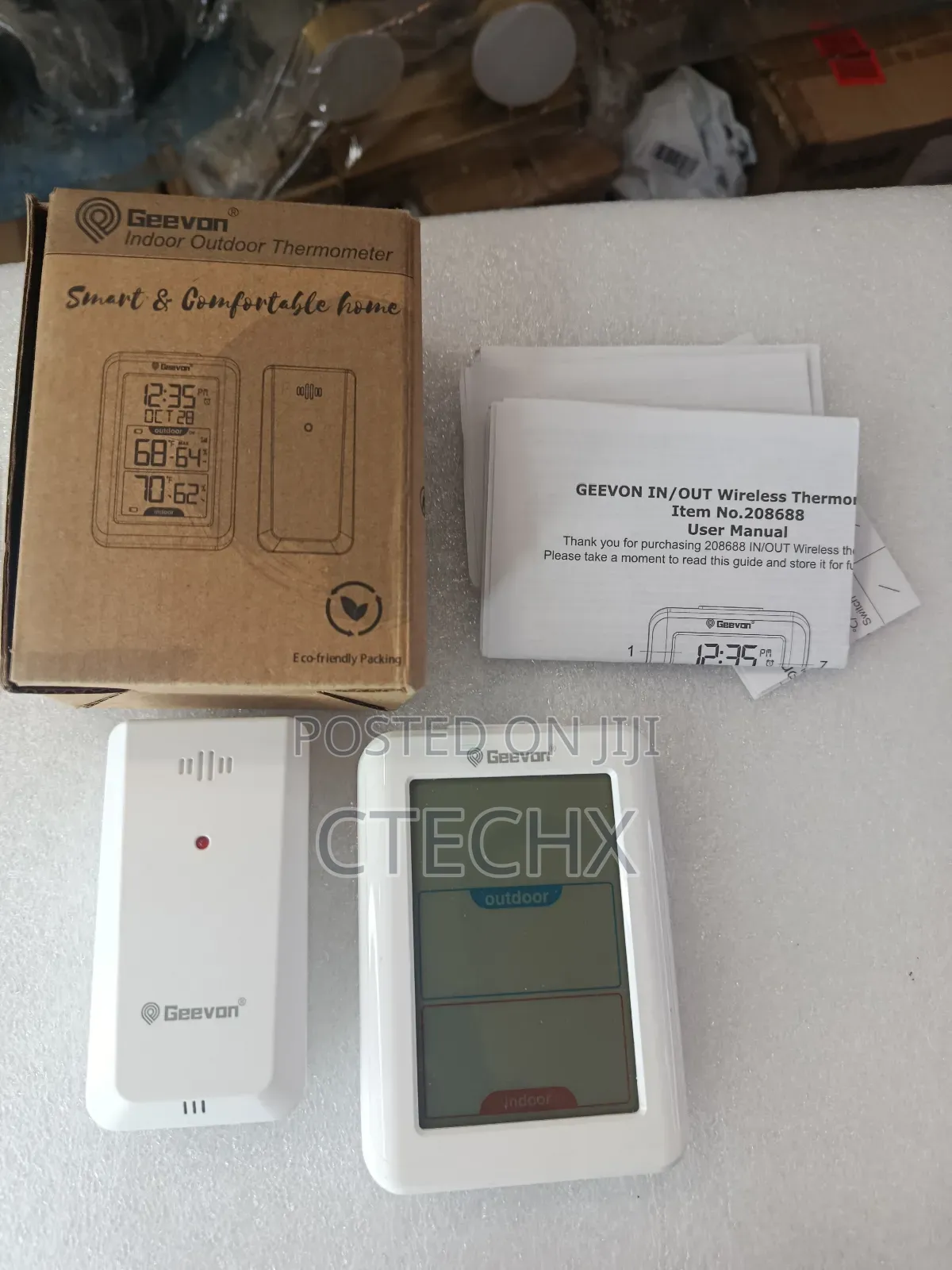 Indoor Outdoor Wireless Digital Thermometer 200ft/60m Range