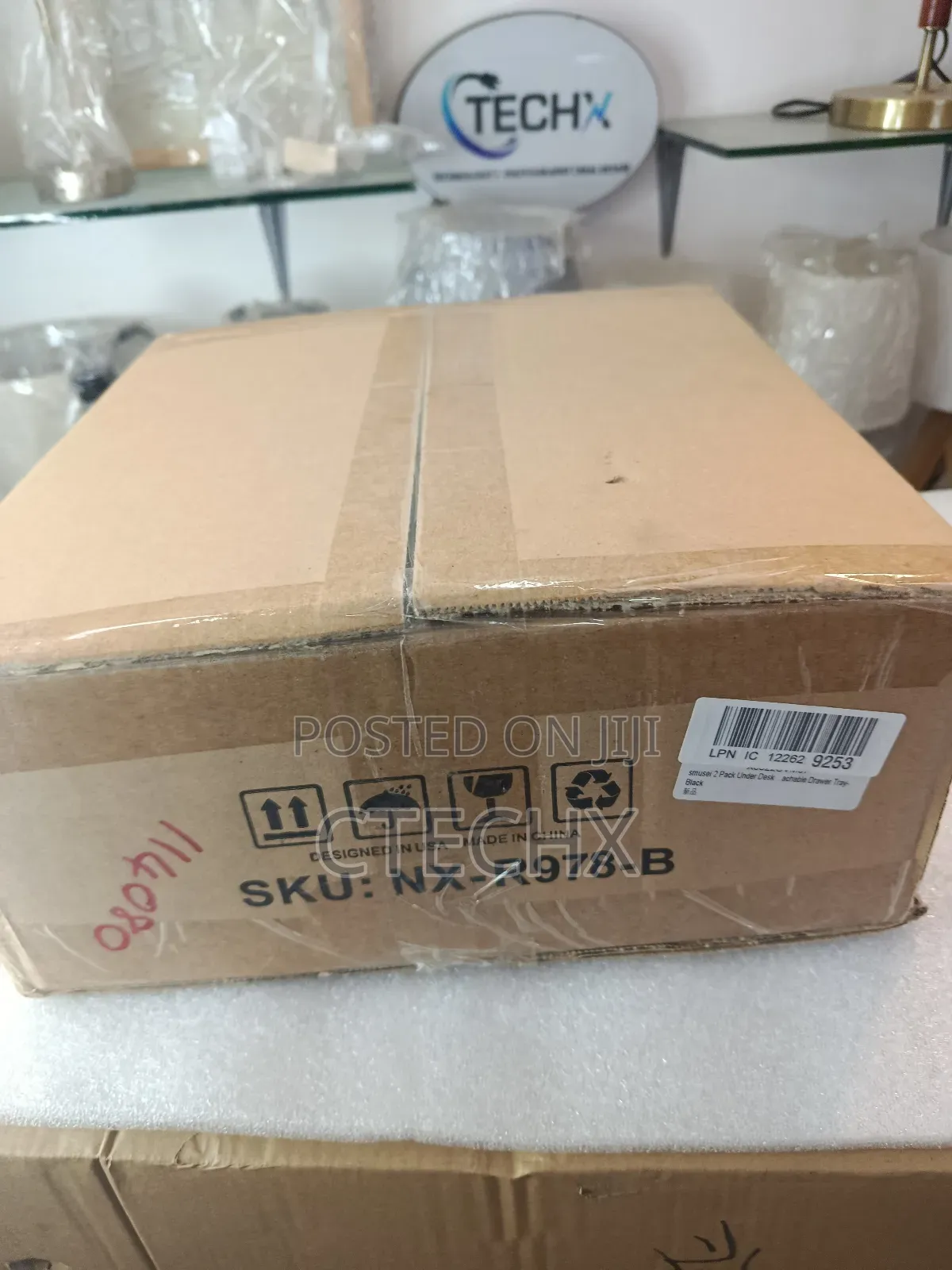 2-Packs Self-Adhesive Drawers Under Desk Metal Mesh Hidden