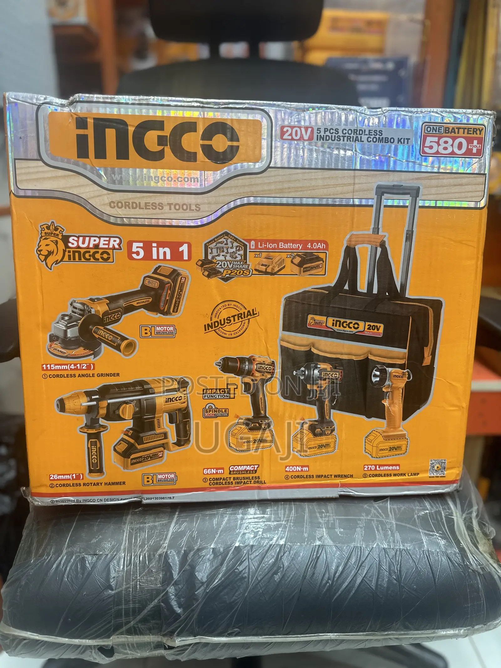 5 in 1 Ingco Combo Kit (20v)