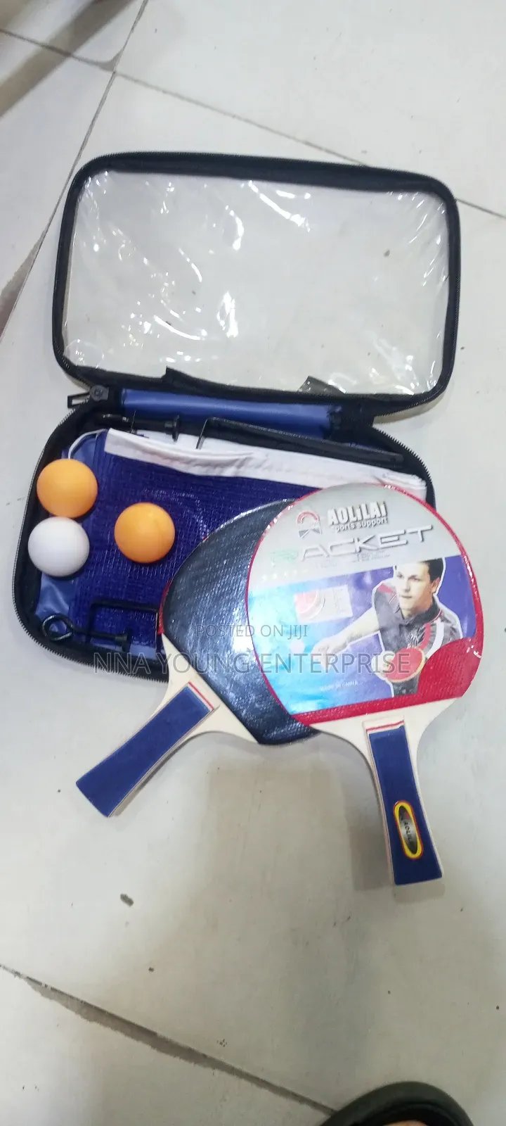 Tennis Bat With Post and Net