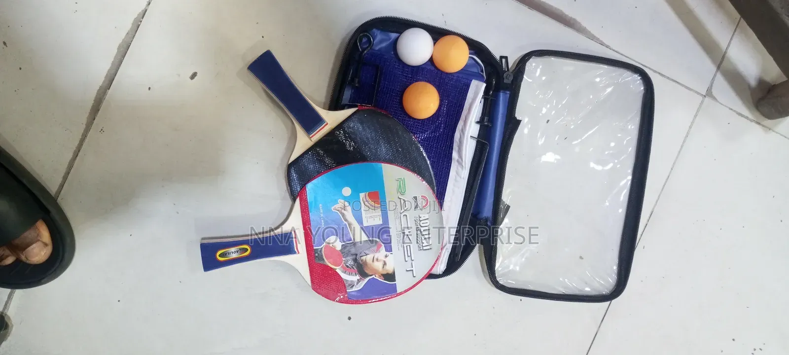 Tennis Bat With Post and Net