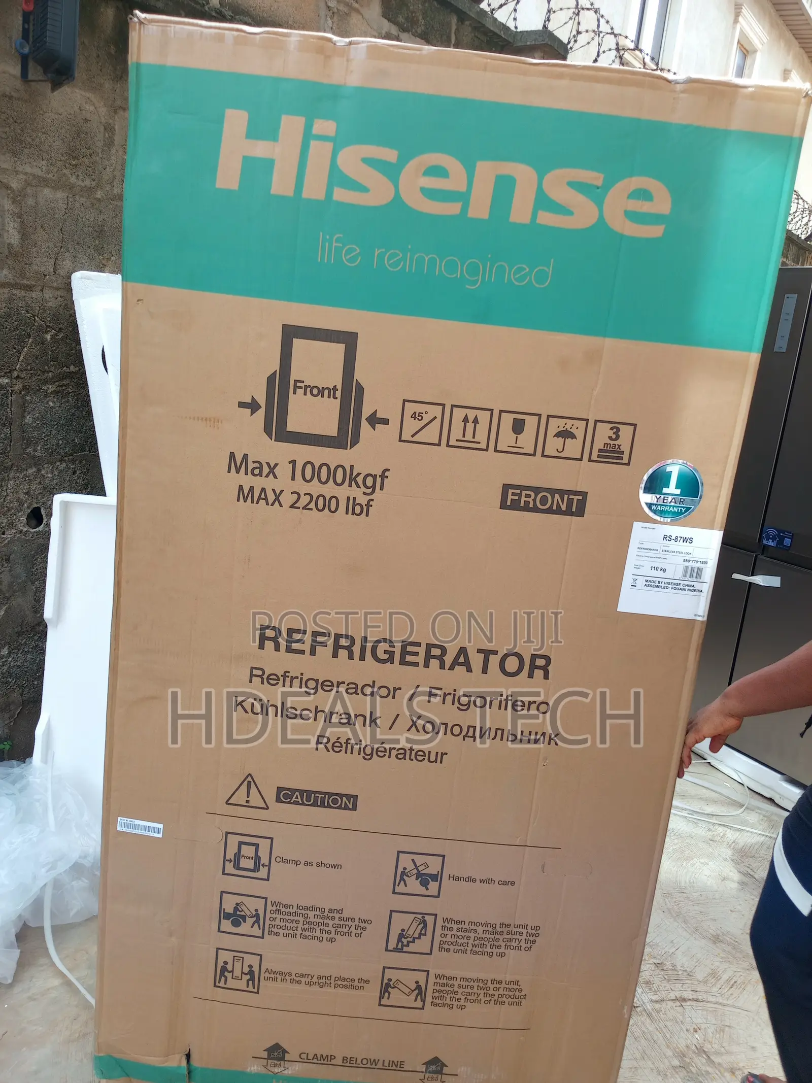 Hisense 634l Rs-87ws Side-by-Side Refrigerator–Silver Finish