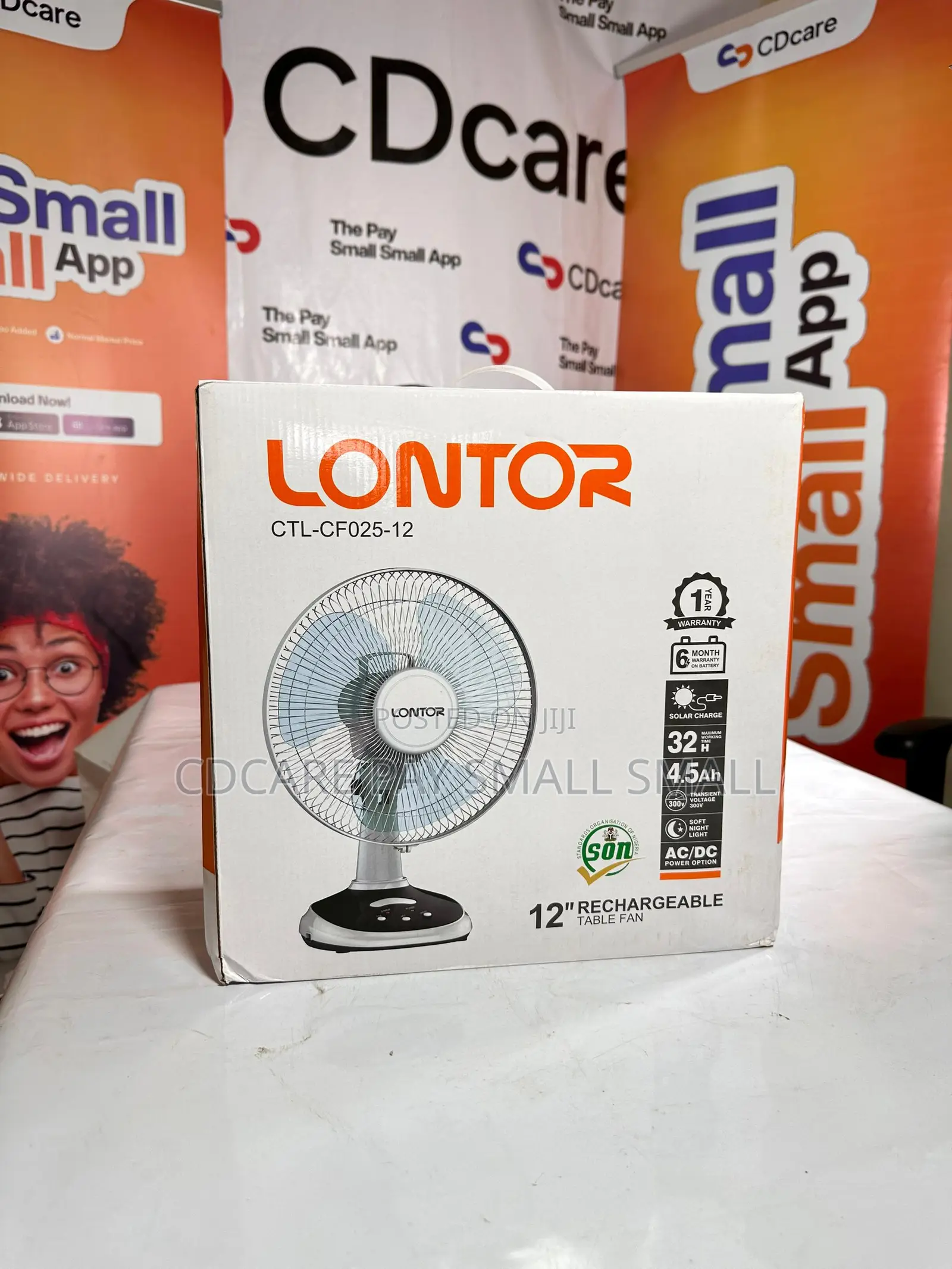 Pay Small Small Lontor Rechargeable Fan On Cdcare.App