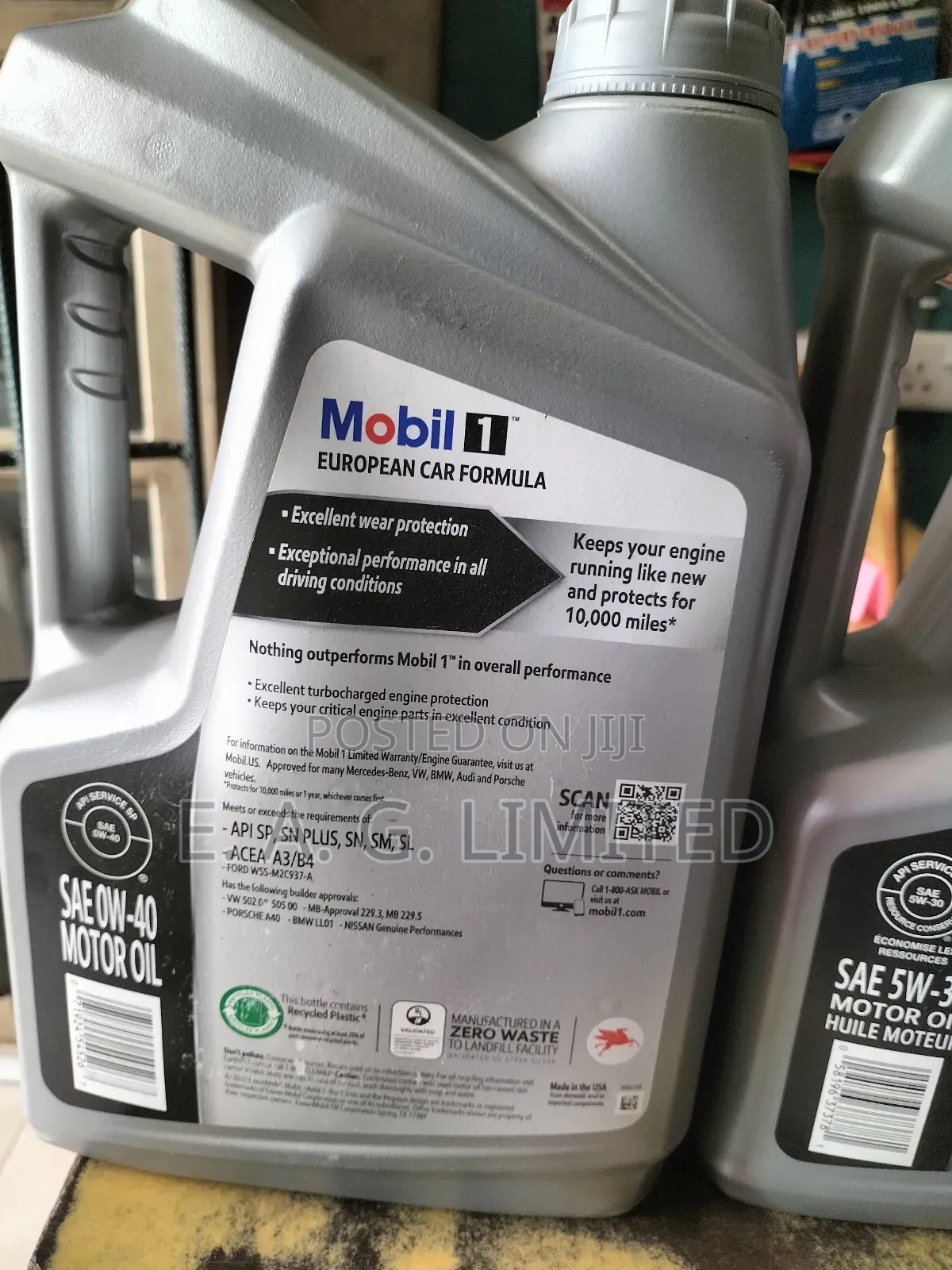 Mobil 1 European Car Formula 0w-40 Full Synthetic Motor Oil