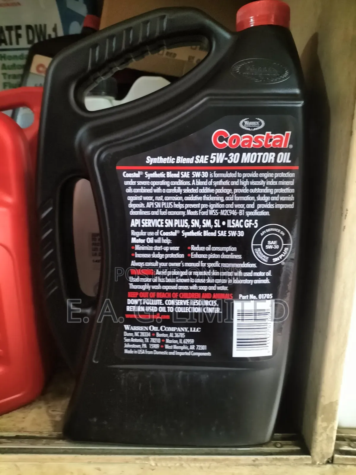 Coastal Sae 5w-30 Synthetic Blend Motor Oil