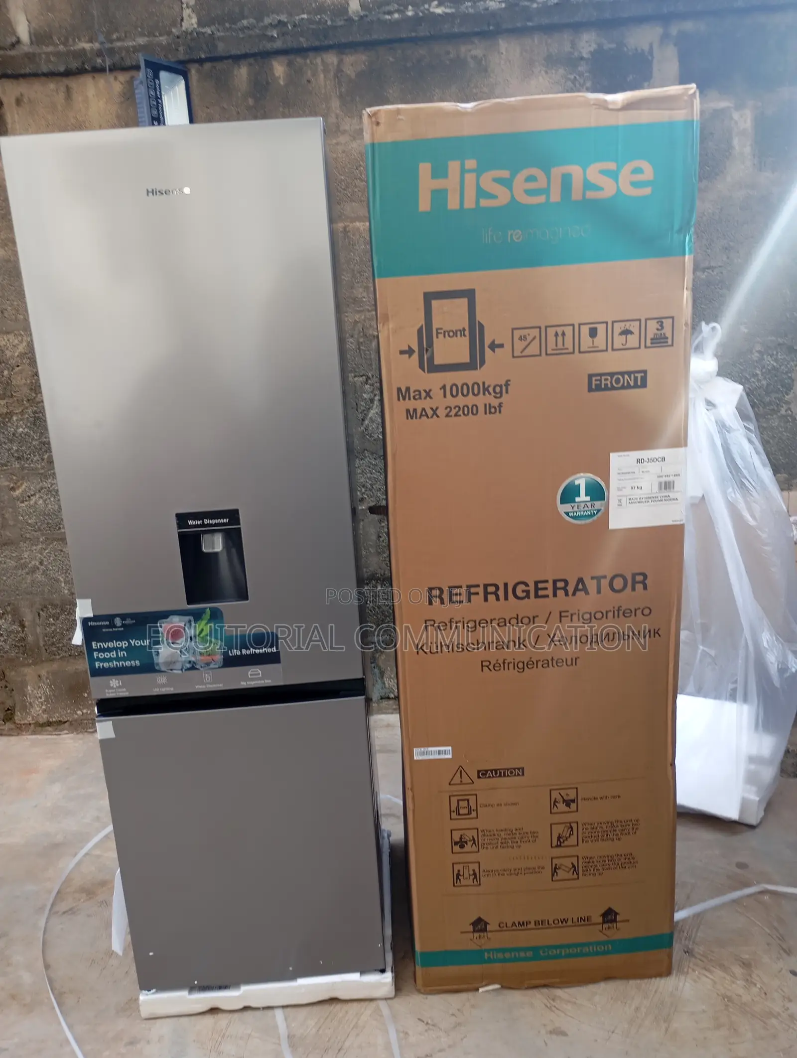 Hisense 35dcb-Rd 264l Refrigerator With Glass Shelves