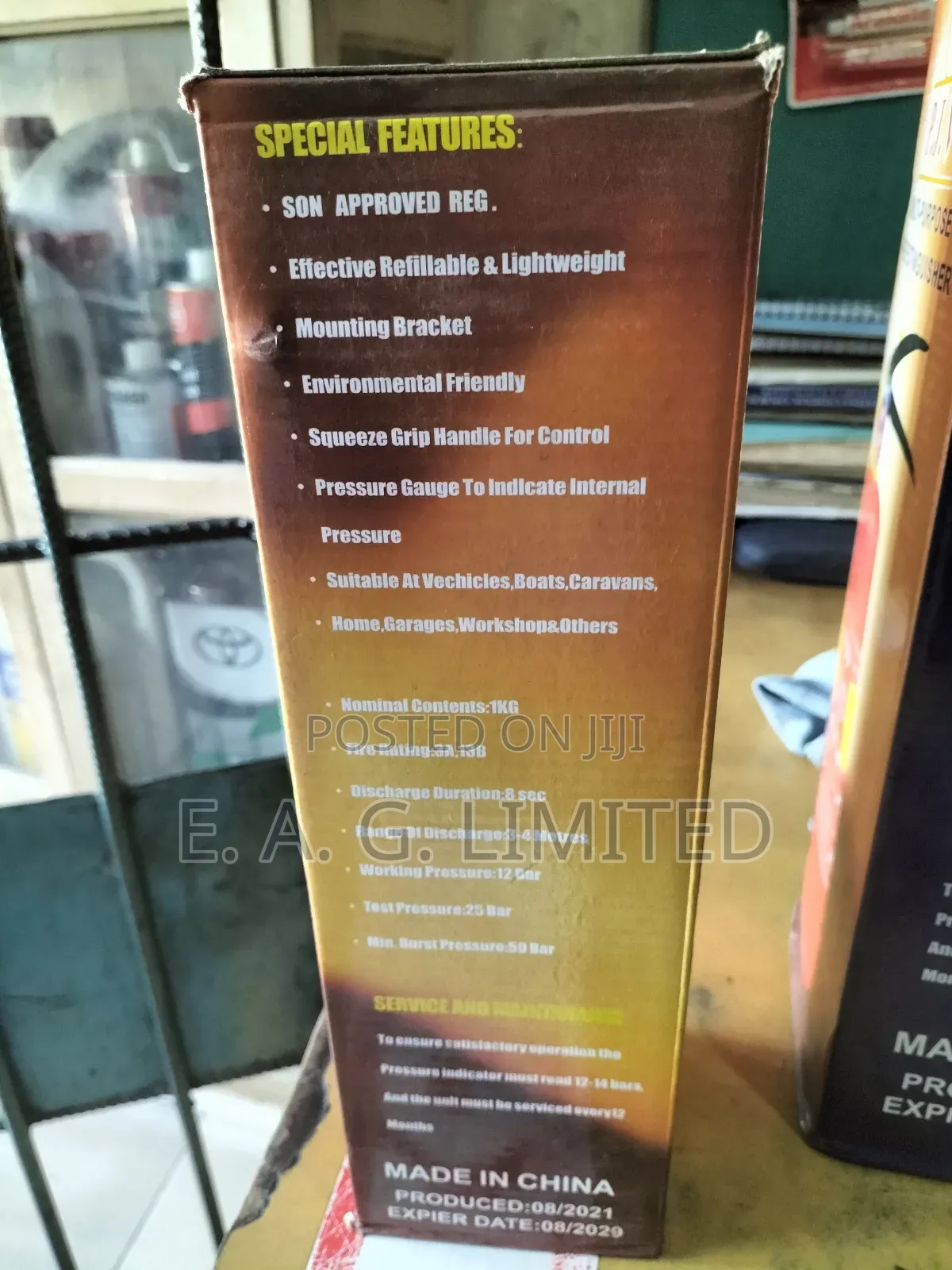 Gtk Multi-purpose Fire Extinguisher. Nominal Contents: 1kg