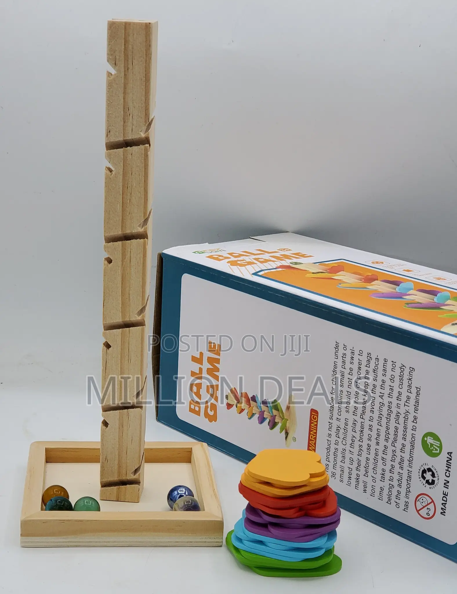 Wooden Music Tree Ball Rolling Rock Sounds Toy