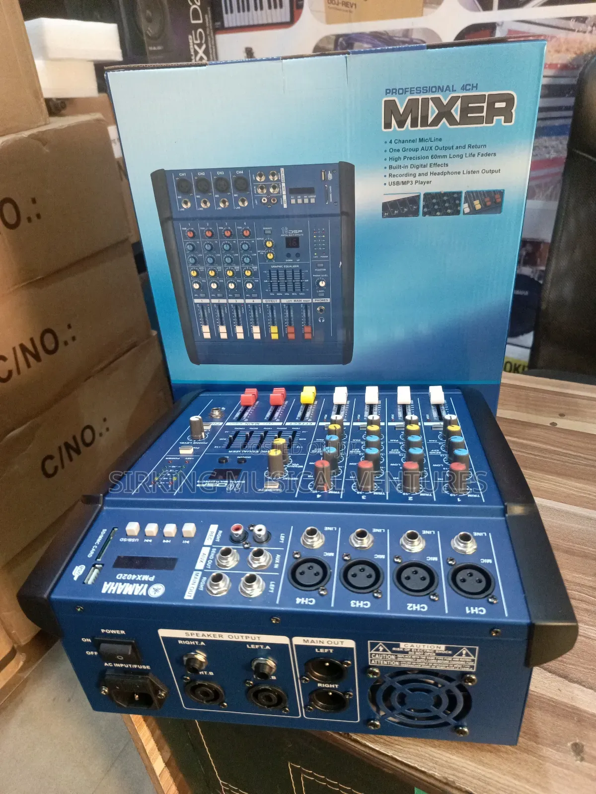 Powered Mixer 4channels With Bluetooth and Usb