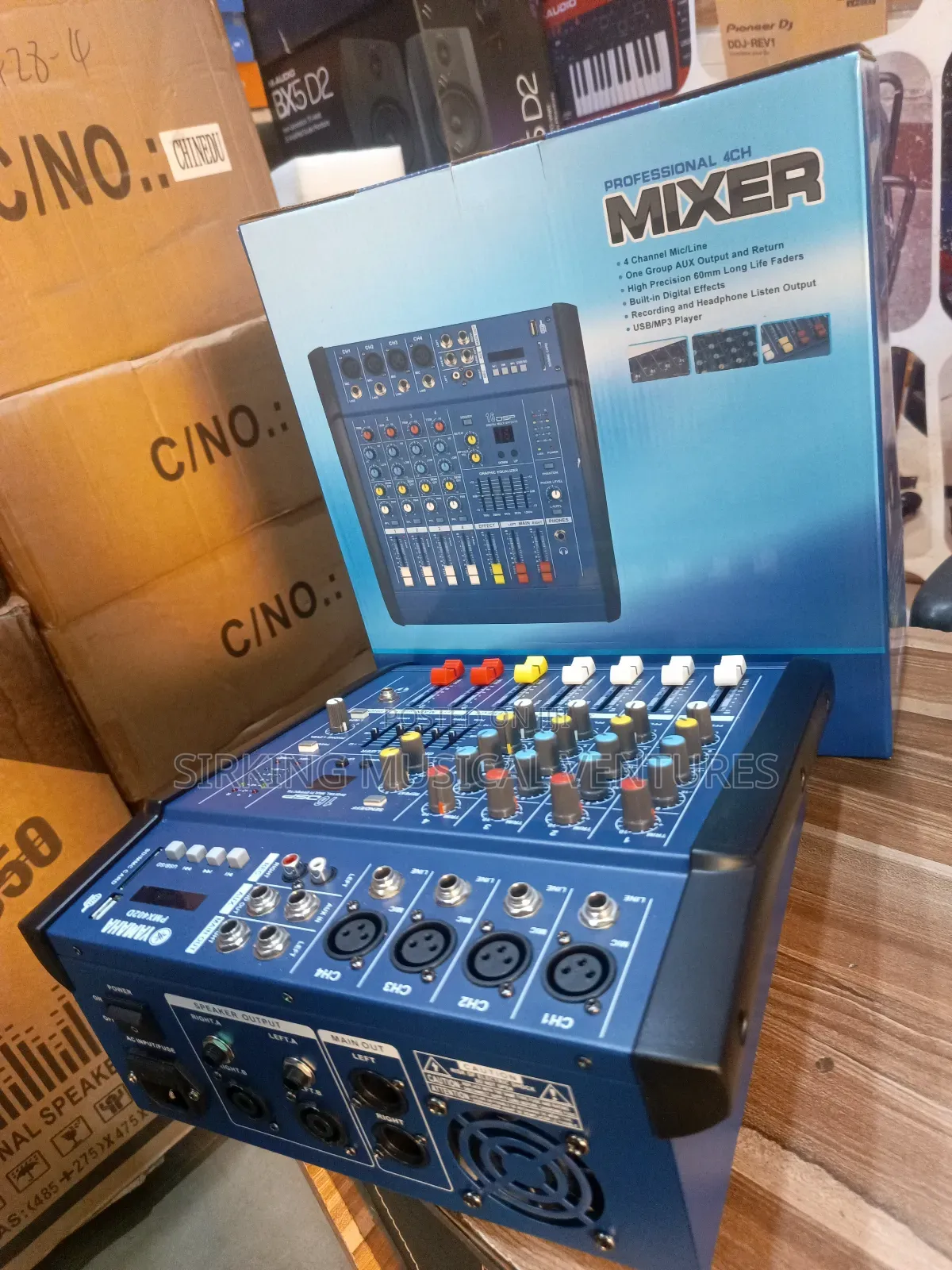 Powered Mixer 4channels With Bluetooth and Usb