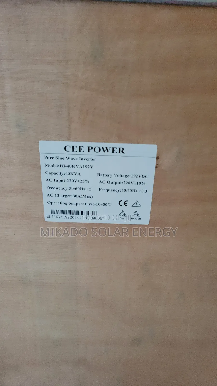 40kva 192v Cee Power Pure Sine Wave Premium Inverter