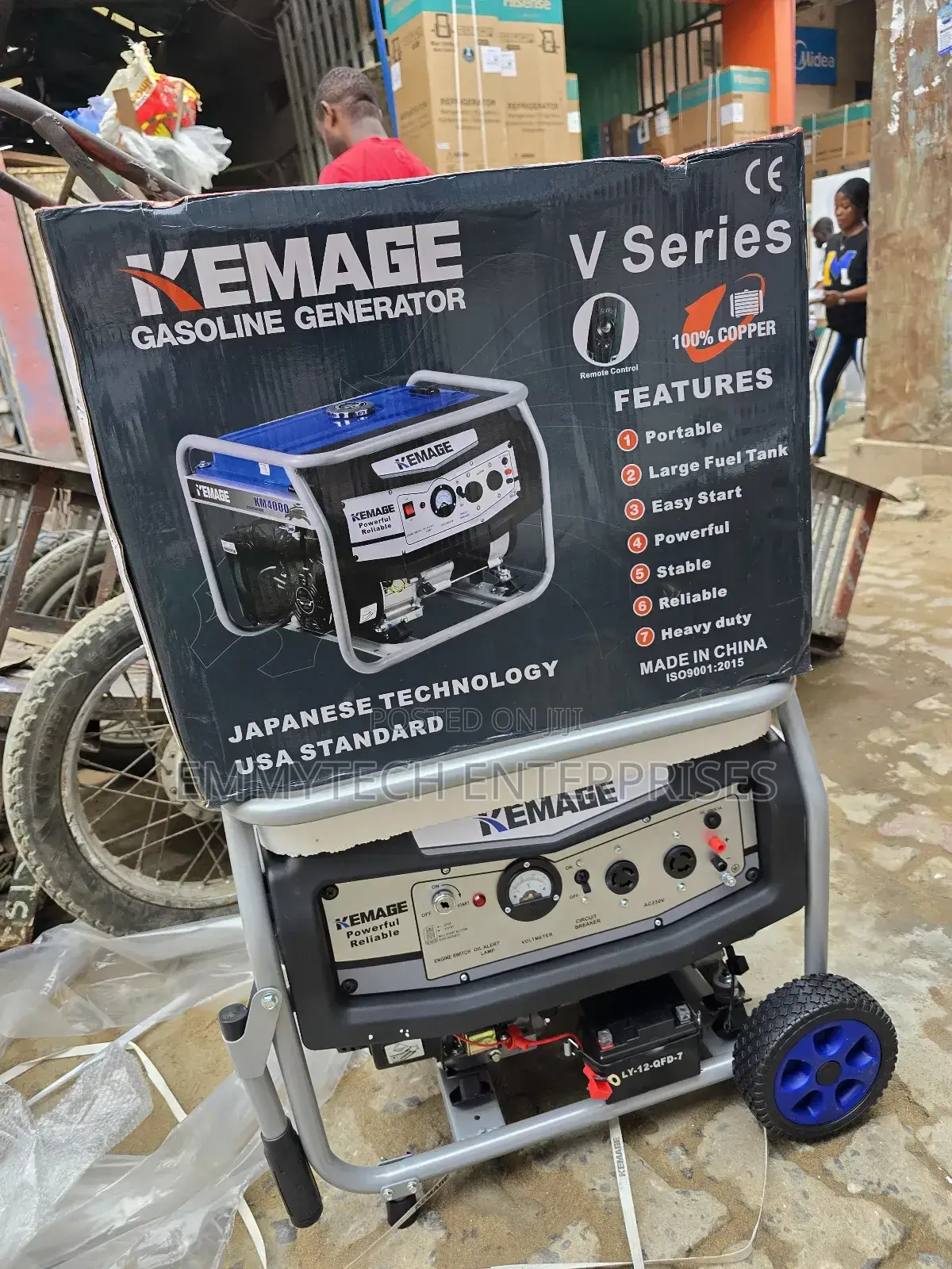 5.5kva Kemage Remote Control Petrol Gen 100%Copper Coil