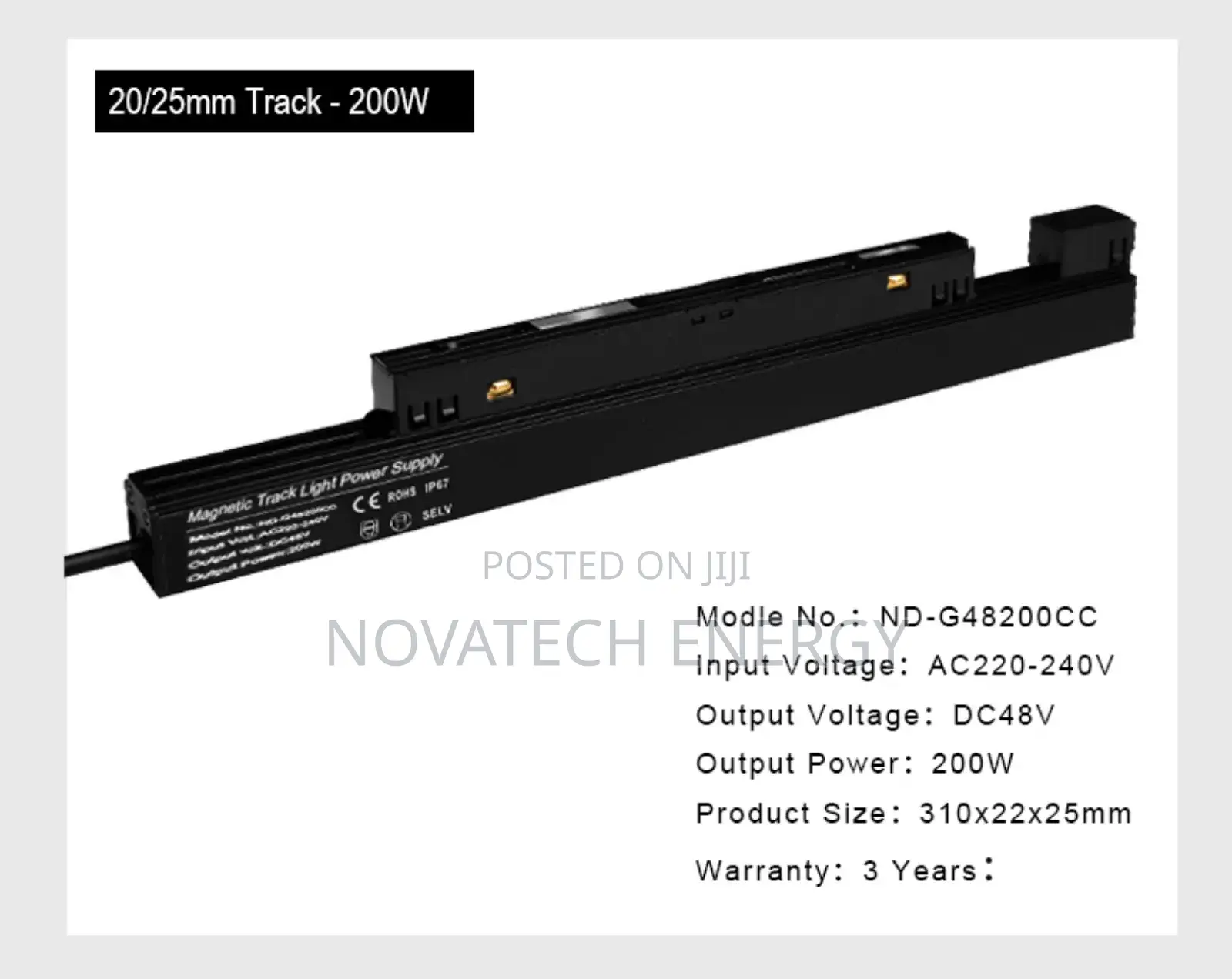 200 Watts Power Supply for Magnetic Track Light