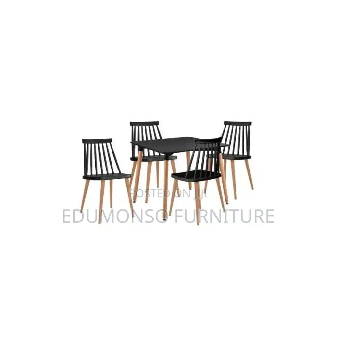 Luxury Square Dinning Table 4 Strong Sitting Chairs