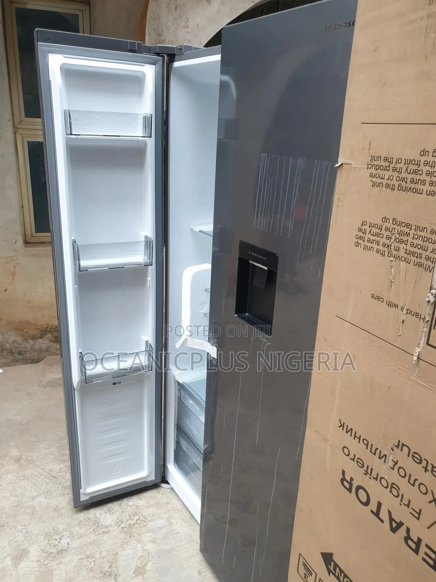 Modern Built Hisense 529l Side by Side Refrigerator