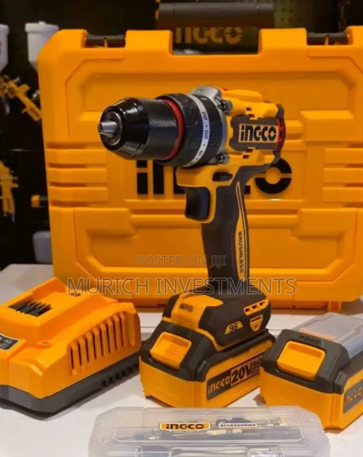Ingco 20v Brushless Cordless Impact Drill – 96nm Torque