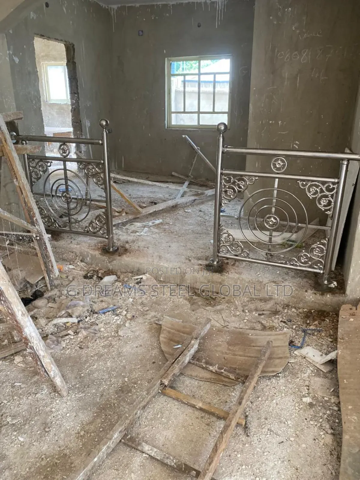 Double Steel Handrails Stainless
