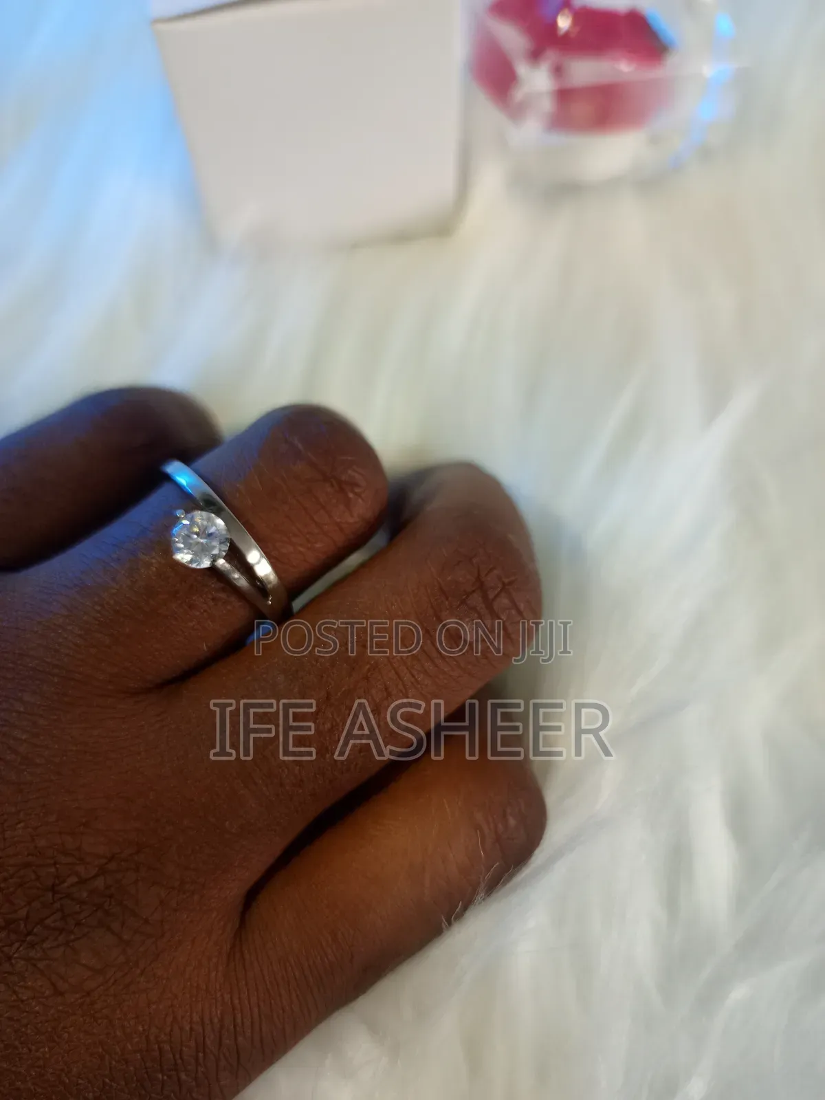 Luxury American Sterling Silver Proposal/Engagement Ring