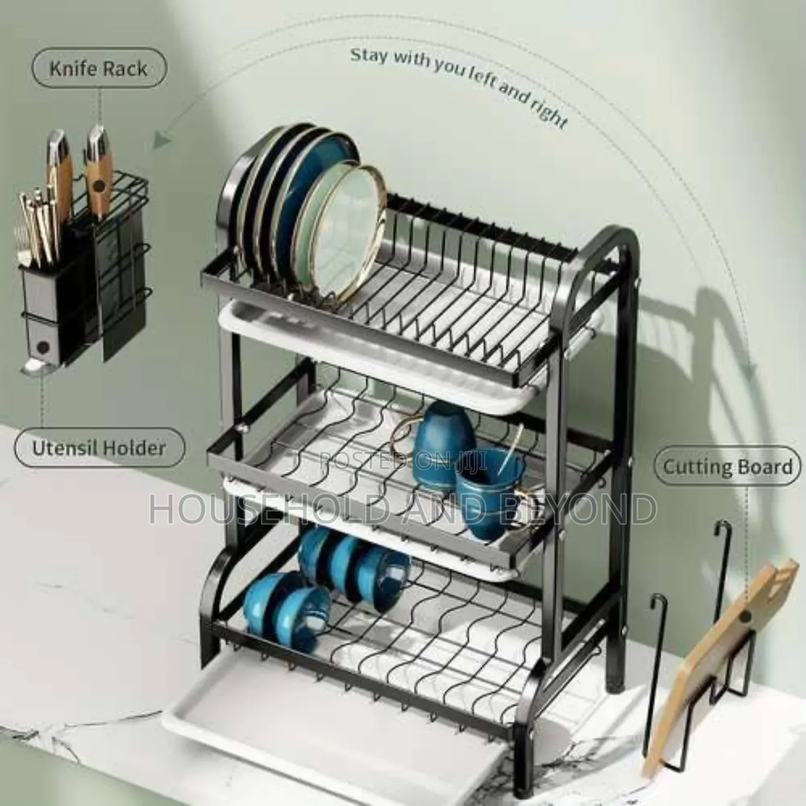 3 Tiers Quality Plate Rack Dish Drainer