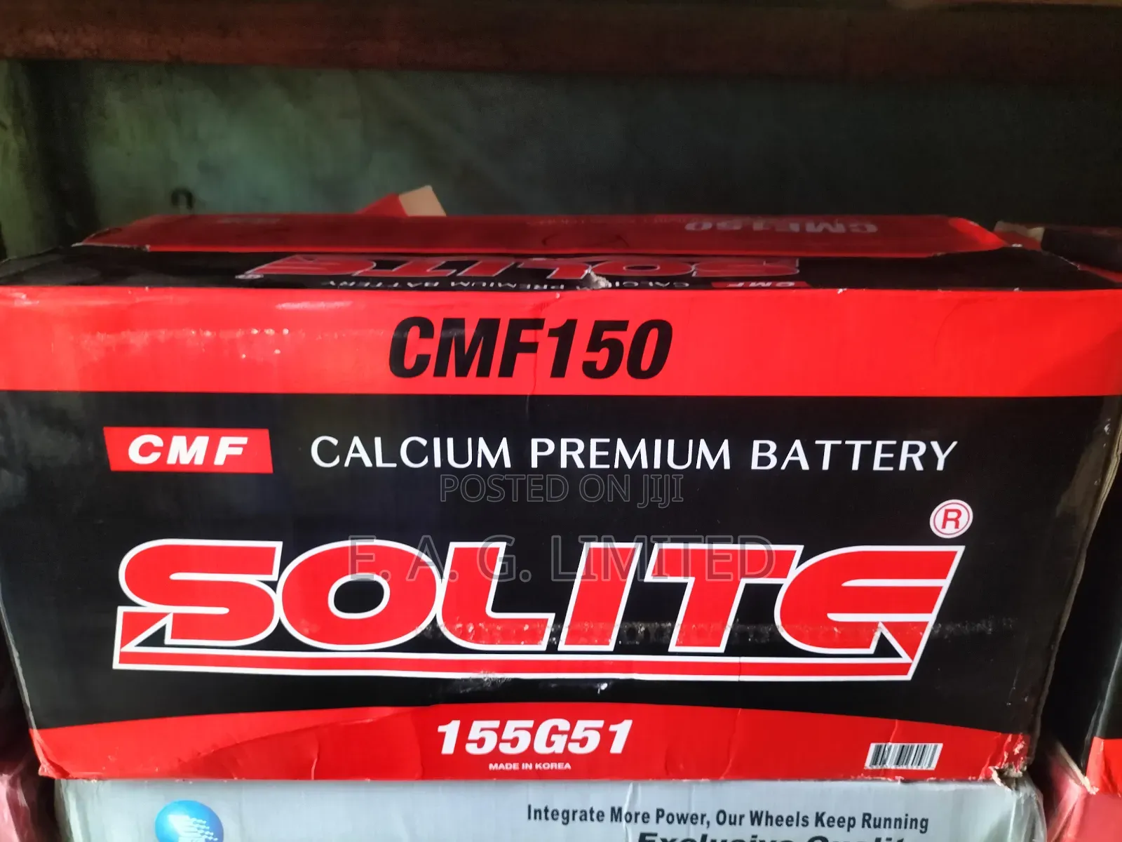 Solite CMF 150ah Calcium Premium Battery, Made in Korea.