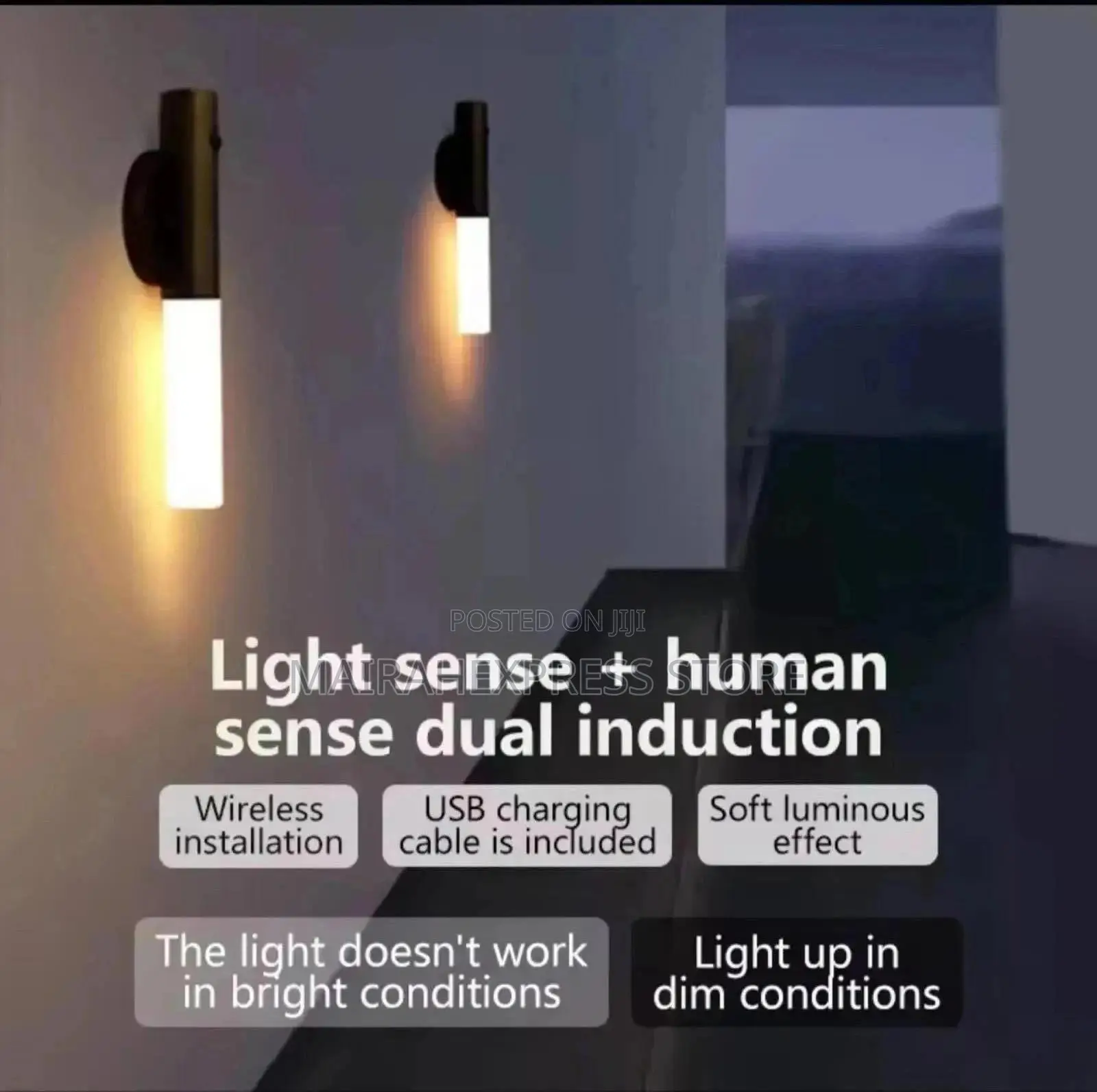 Led Sensored Night Motion Sensor Chargeable Wall Lamp