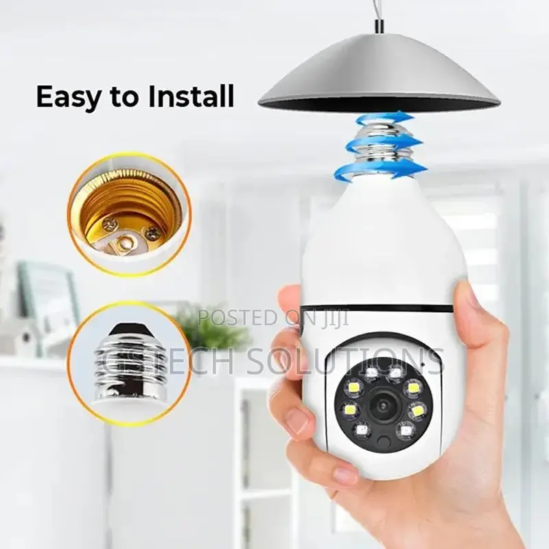 Panoramic Wifi Hd Security Wireless Light Bulb Ptz Camera