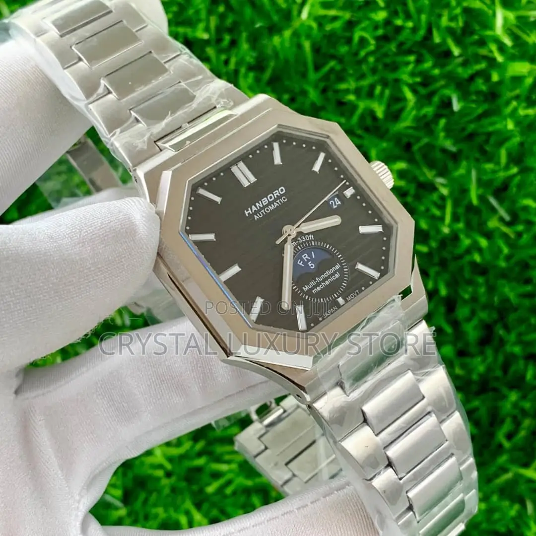 Hanboro Quality Luxury Men Chain Strap Wristwatch