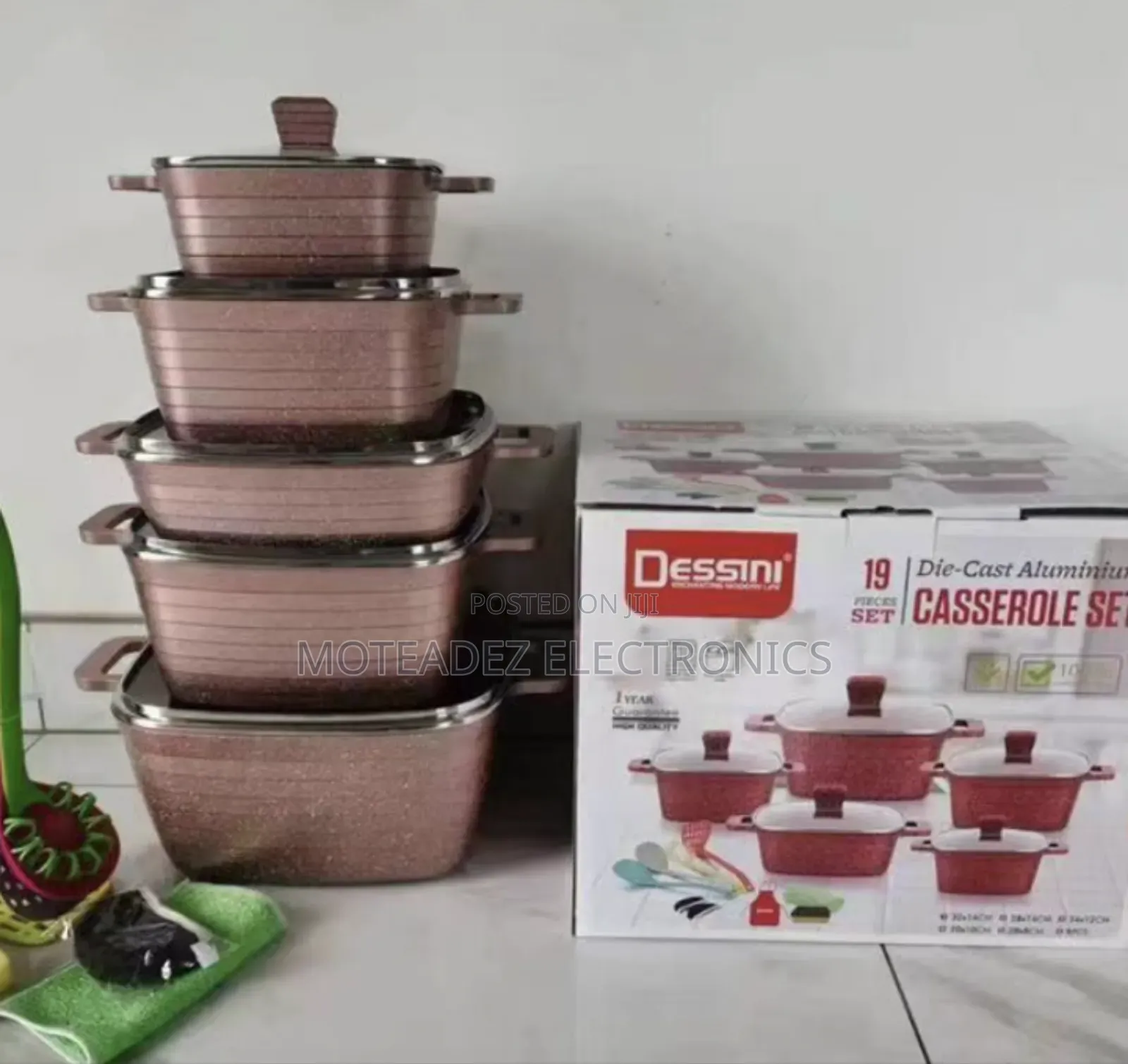 Dessini 19pcs Non Stick Die Cast Aluminium Casserole Set