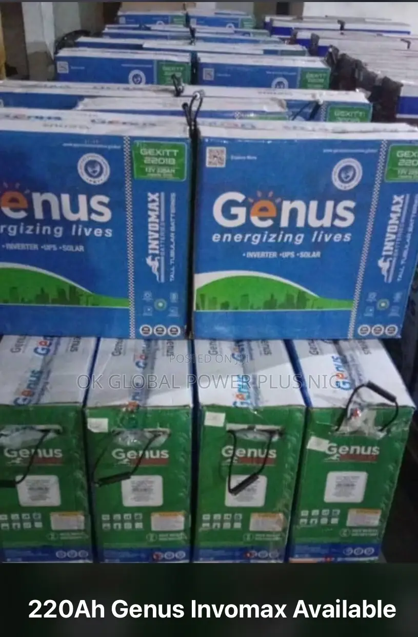 Genus 220ah/12v Invomax Tubular Battery