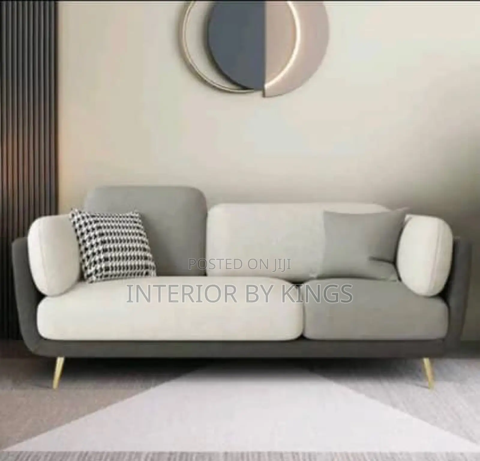 3seater Fabric Sofa Luxury Can Be Made Color of Your Choice