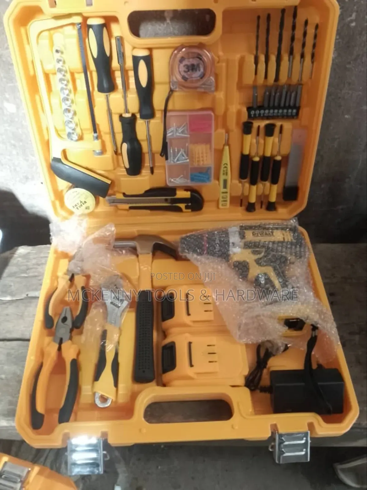 Dewalt Tools Box Kit Set With Cordless Battery Drill Machine