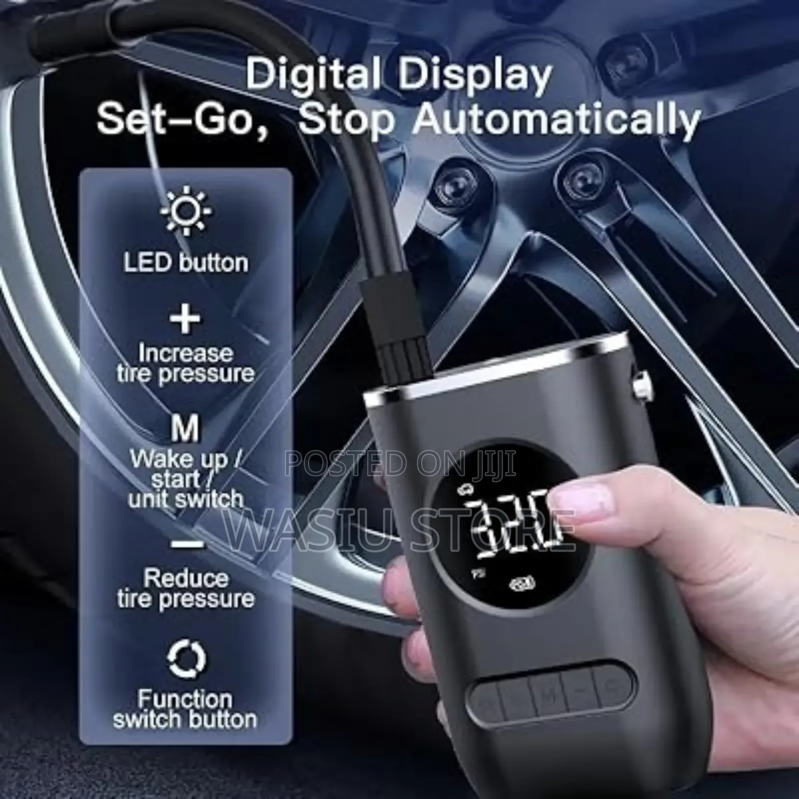 Portable Rechargeable Universal Air Pump Tyre Inflator